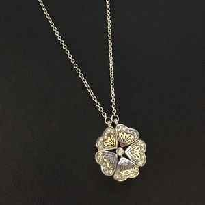 Brighton Blooming Hearts Necklace EUC